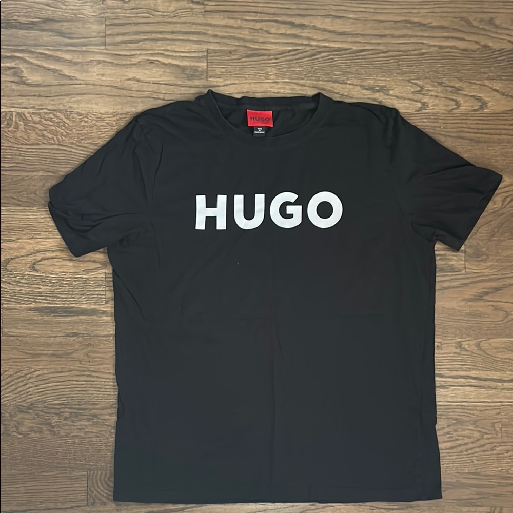 HUGO Black T-Shirt with Bold Logo
